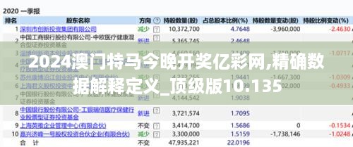 2024澳门特马今晚开奖亿彩网,精确数据解释定义_顶级版10.135