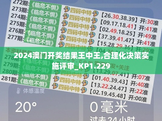 2024澳门开奖结果王中王,合理化决策实施评审_KP1.229