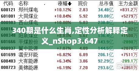 340期是什么生肖,定性分析解释定义_nShop3.647