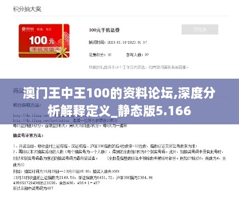 澳门王中王100的资料论坛,深度分析解释定义_静态版5.166