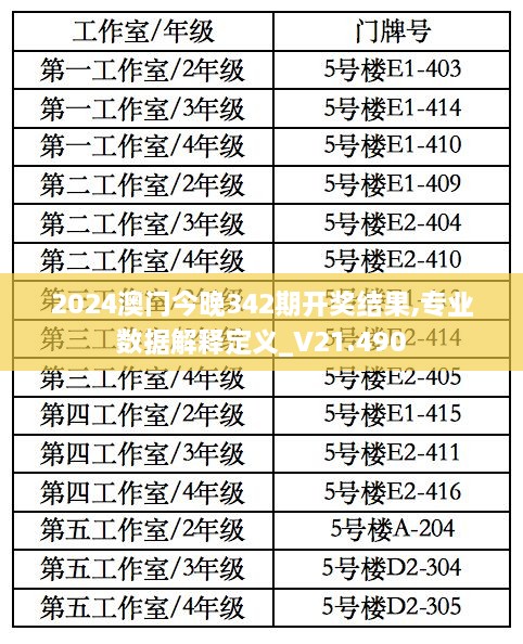 2024澳门今晚342期开奖结果,专业数据解释定义_V21.490