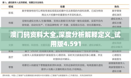 澳门码资料大全,深度分析解释定义_试用版4.591