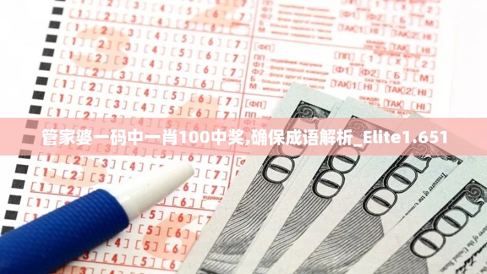 管家婆一码中一肖100中奖,确保成语解析_Elite1.651