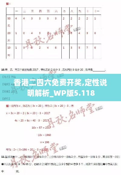 香港二四六免费开奖,定性说明解析_WP版5.118