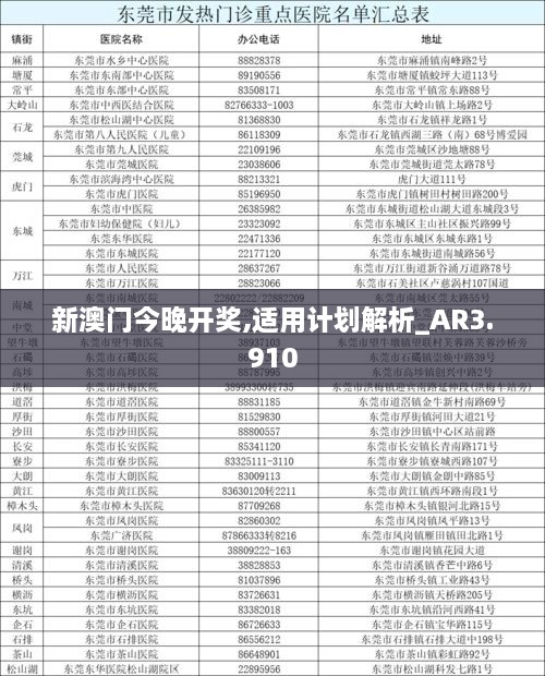 新澳门今晚开奖,适用计划解析_AR3.910