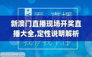 新澳门直播现场开奖直播大全,定性说明解析_黄金版6.915