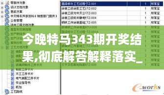 今晚特马343期开奖结果,彻底解答解释落实_Gold1.158