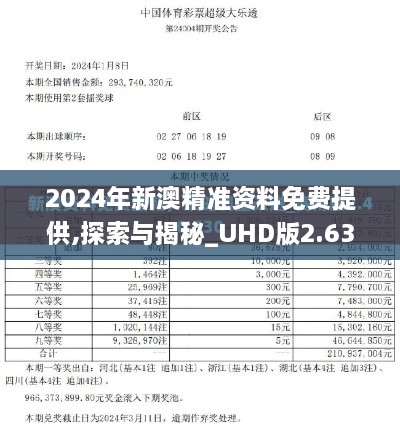 2024年新澳精准资料免费提供,探索与揭秘_UHD版2.630