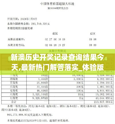 新澳历史开奖记录查询结果今天,最新热门解答落实_体验版9.633