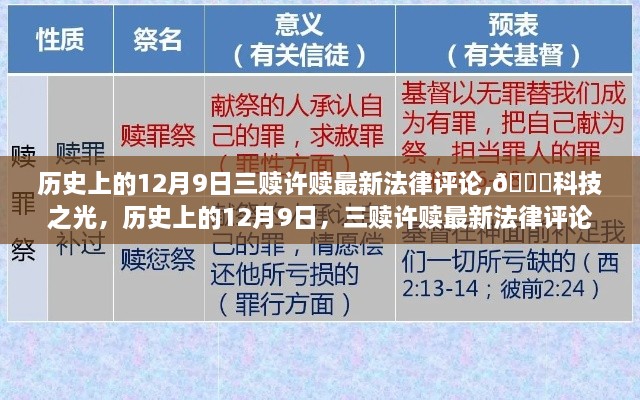 历史上的12月9日，三赎许赎最新法律评论引领科技生活革新