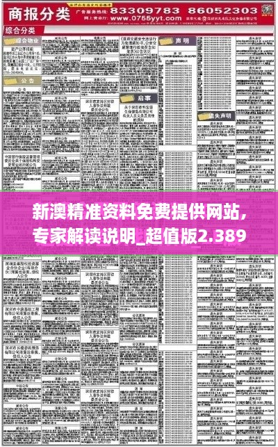 新澳精准资料免费提供网站,专家解读说明_超值版2.389