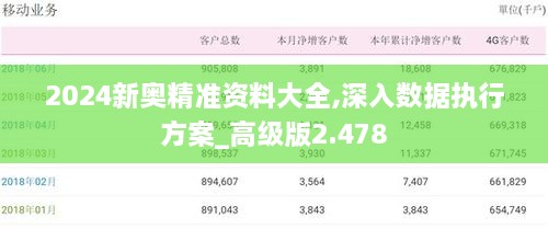 2024新奥精准资料大全,深入数据执行方案_高级版2.478