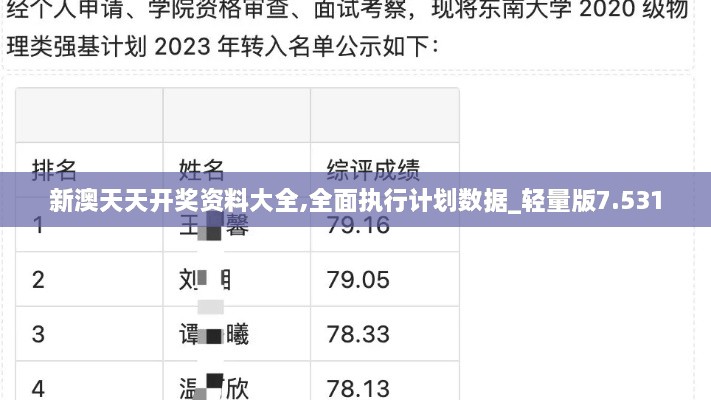 新澳天天开奖资料大全,全面执行计划数据_轻量版7.531