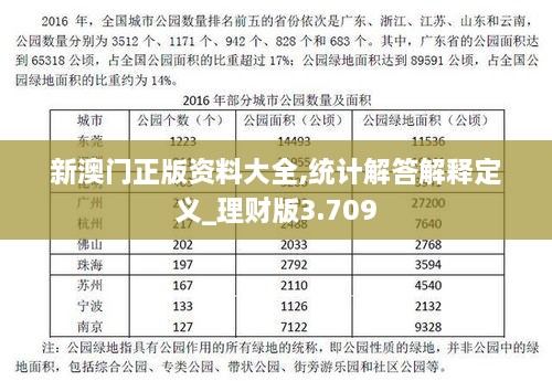 新澳门正版资料大全,统计解答解释定义_理财版3.709