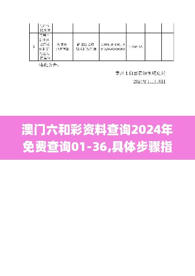 澳门六和彩资料查询2024年免费查询01-36,具体步骤指导_HD3.807