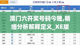 澳门六开奖号码今晚,精细分析解释定义_XE版5.579