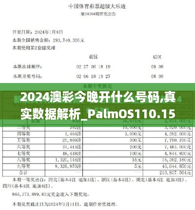 2024澳彩今晚开什么号码,真实数据解析_PalmOS110.151