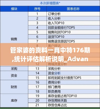 管家婆的资料一肖中特176期,统计评估解析说明_Advance17.973