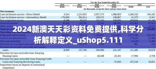 2024新澳天天彩资料免费提供,科学分析解释定义_uShop5.111