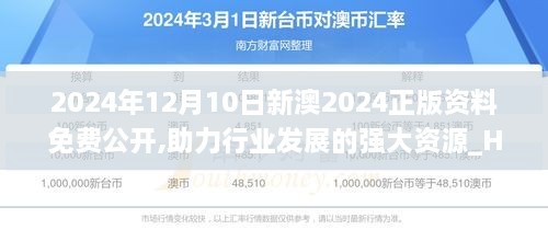 2024年12月10日新澳2024正版资料免费公开,助力行业发展的强大资源_HT5.869