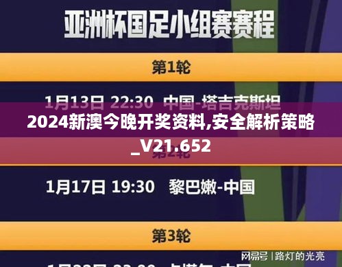 2024新澳今晚开奖资料,安全解析策略_V21.652