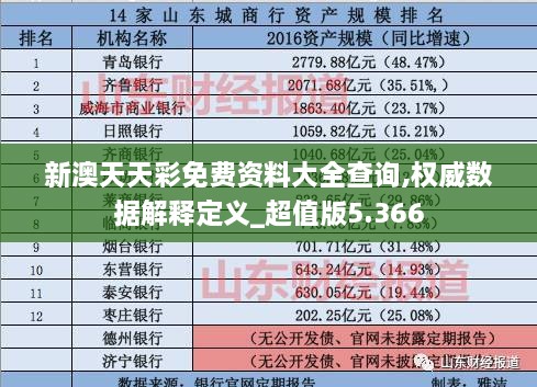 新澳天天彩免费资料大全查询,权威数据解释定义_超值版5.366