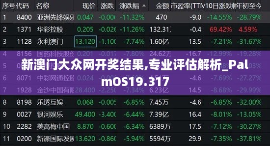 新澳门大众网开奖结果,专业评估解析_PalmOS19.317