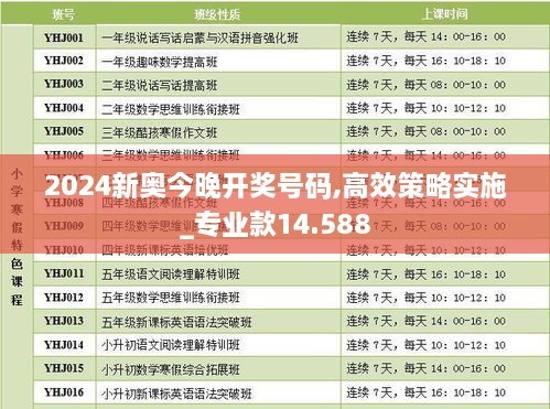 2024新奥今晚开奖号码,高效策略实施_专业款14.588