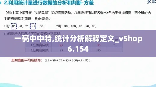 一码中中特,统计分析解释定义_vShop6.154