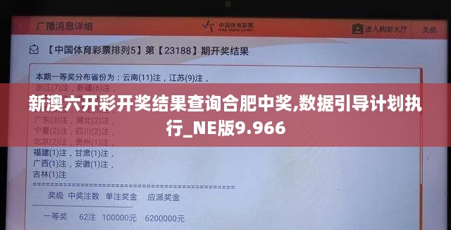 新澳六开彩开奖结果查询合肥中奖,数据引导计划执行_NE版9.966