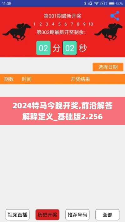 2024特马今晚开奖,前沿解答解释定义_基础版2.256