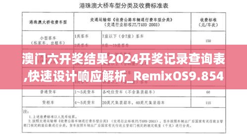 澳门六开奖结果2024开奖记录查询表,快速设计响应解析_RemixOS9.854