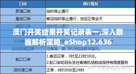 澳门开奖结果开奖记录表一,深入数据解析策略_eShop12.636