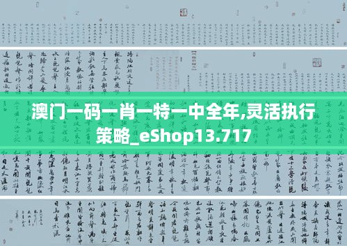 澳门一码一肖一特一中全年,灵活执行策略_eShop13.717