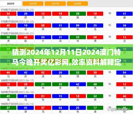 猜测2024年12月11日2024澳门特马今晚开奖亿彩网,效率资料解释定义_手游版8.290