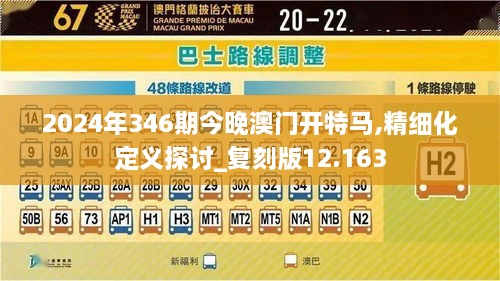 2024年346期今晚澳门开特马,精细化定义探讨_复刻版12.163