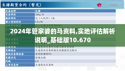 2024年管家婆的马资料,实地评估解析说明_基础版10.670