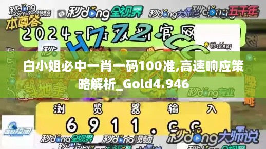 白小姐必中一肖一码100准,高速响应策略解析_Gold4.946