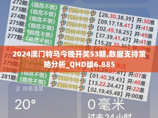 2024澳门特马今晚开奖53期,数据支持策略分析_QHD版6.885