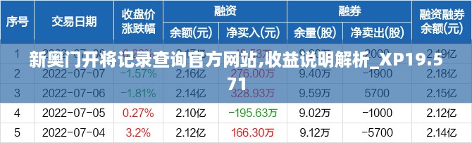 新奥门开将记录查询官方网站,收益说明解析_XP19.571