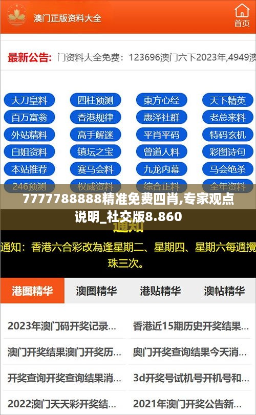 7777788888精准免费四肖,专家观点说明_社交版8.860