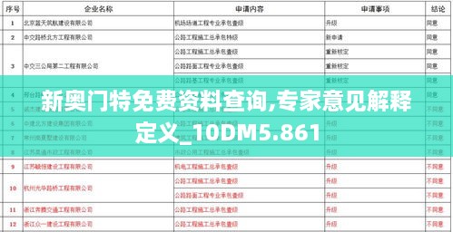 新奥门特免费资料查询,专家意见解释定义_10DM5.861