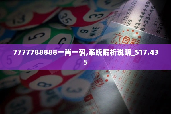 7777788888一肖一码,系统解析说明_S17.435