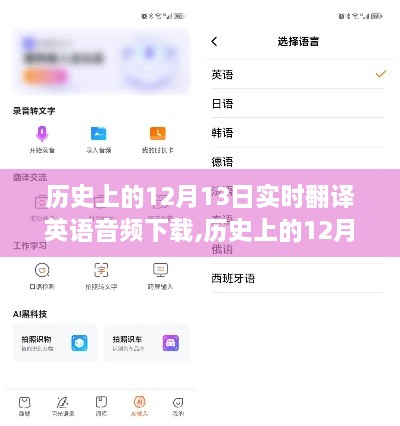 历史上的12月13日，重塑自信之旅，英语实时翻译音频下载助力梦想实现