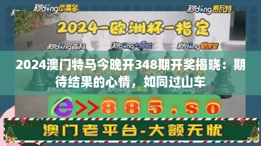 2024澳门特马今晚开348期开奖揭晓：期待结果的心情，如同过山车