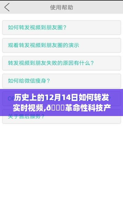 革命性科技揭秘，历史上的十二月十四日，实时视频转发新纪元开启！