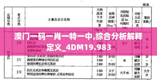 澳门一码一肖一特一中,综合分析解释定义_4DM19.983