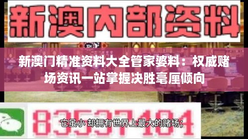 新澳门精准资料大全管家婆料：权威赌场资讯一站掌握决胜毫厘倾向