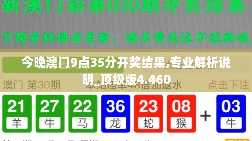 今晚澳门9点35分开奖结果,专业解析说明_顶级版4.460