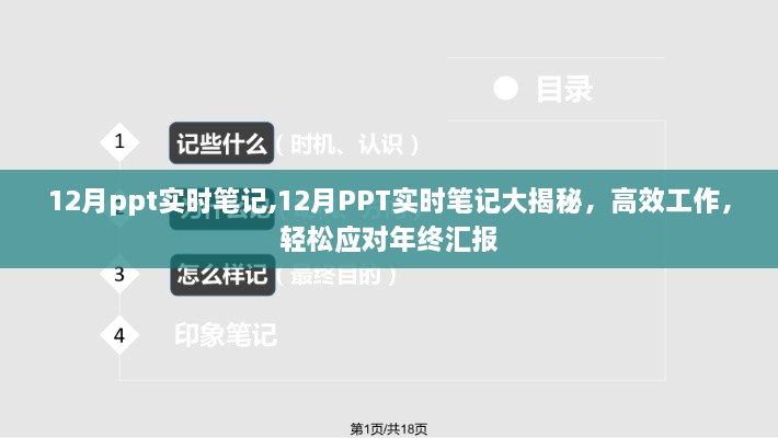 揭秘高效PPT实时笔记技巧，轻松应对年终汇报，助力职场高效工作！